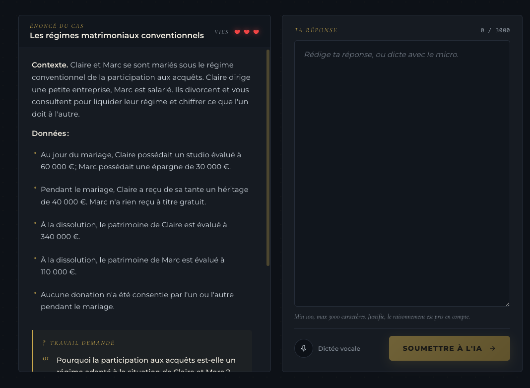 Un cas client Patrilab corrigé par l'IA au barème